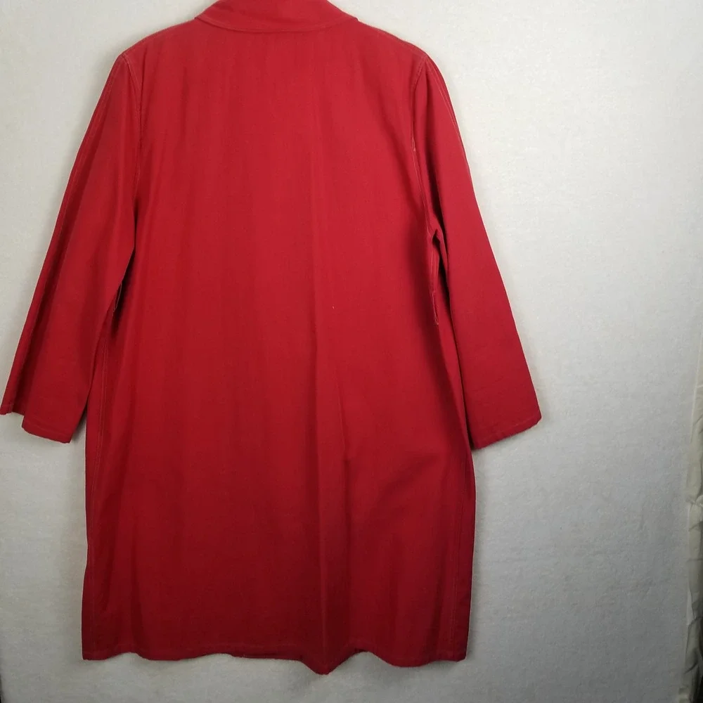 Aquatogs Raincoat Red "Cravenette" Processed Women's Full Length‎ Vintage - Picture 3 of 8